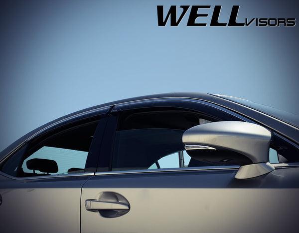 WELL VISORS LEXUS IS250 IS200T 14-19 WITH CHROME TRIM