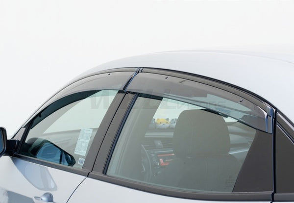 WELL VISOR FOR HONDA CIVIC 5 DOOR HATCHBACK 2017+ WITH BLACK TRIM