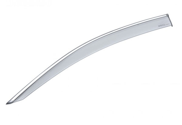 WELL VISOR FOR HONDA CIVIC 5 DOOR HATCHBACK 2017+ WITH CHROME TRIM
