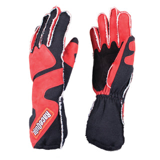 RaceQuip SFI-5 Red/Black Large Outseam w/ Closure Glove