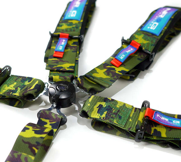 NRG 5PT 3in. Seat Belt Harness / Cam Lock - Green