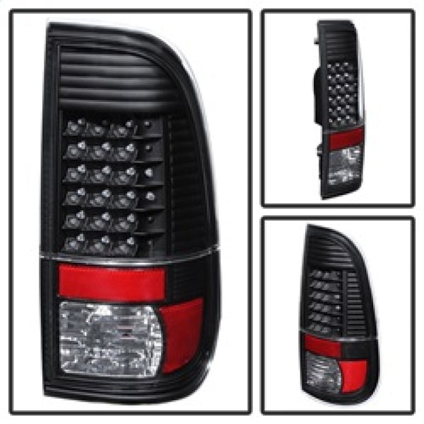 xTune Ford Super Duty 08-15 LED Tail Lights Black ALT-JH-FS08-LED-BK ...