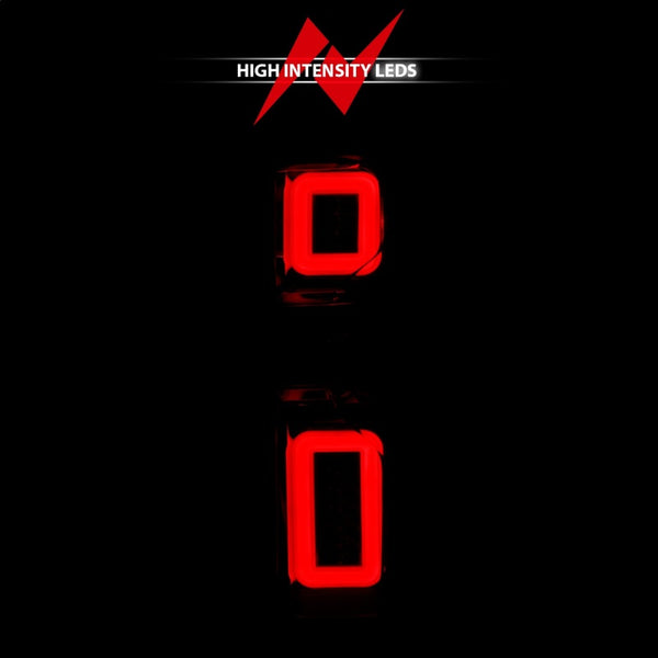 ANZO 19-21 Chevy Silverado Full LED Taillights Chrome Housing Red/Clear Lens G2 (w/C light Bars)