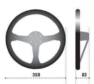 Sparco Steering Wheel L575 Monza Suede