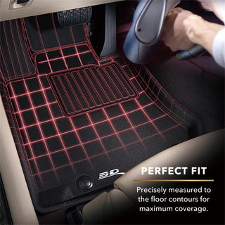 3D MAXpider 2019-2020 Chevrolet Silverado 1500 Kagu 1st & 2nd Row Floormats - Black