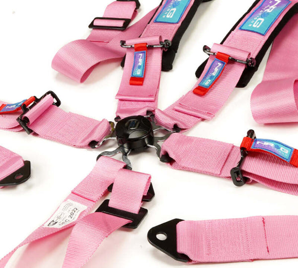 NRG 5PT 3in. Seat Belt Harness / Cam Lock - Pink