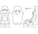 NRG FRP Bucket Seat Black - X Large