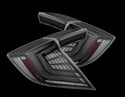 AlphaRex 16-21 Honda Civic Hatchback/ Type-R FK8 Nova-Series LED Tail Lights (Pair) - Alpha Black