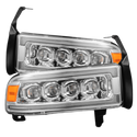 AlphaRex 94-01 Dodge Ram 1500 NOVA LED Headlights Chrome w/ Activ. Light Seq. Signal and SB DRL