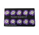 NRG Fender Washer Kit w/Rivets For Plastic (Purple) - Set of 10