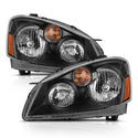 ANZO 2005-2006 Nissan Altima Crystal Headlight 4Door Sedan Black Amber (OE)