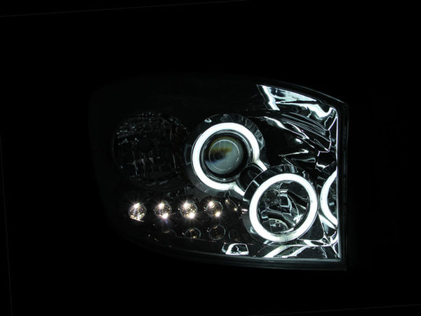 ANZO 2006-2008 Dodge Ram 1500 Projector Headlights w/ Halo Chrome (CCFL)