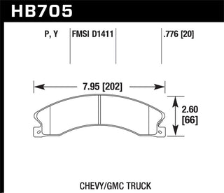Hawk Chevy/GMC Express/Silverado/Savana/Sierra 15/25/35/4500 Super Duty Rear Street Brake Pads
