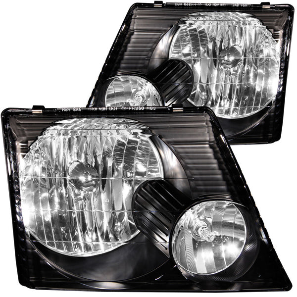 ANZO 2002-2005 Ford Explorer Crystal Headlights Black