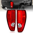 ANZO 2004-2012 Chevrolet Colorado/ GMC Canyon LED Tail Lights w/ Light Bar Chrome Housing Red/Clear