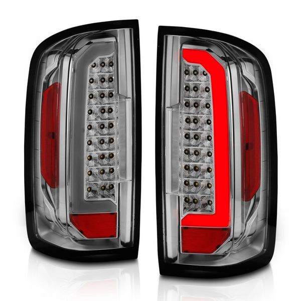 ANZO 15-21 GMC Canyon LED Taillights w/ Light Bar Chrome Housing Clear Lens