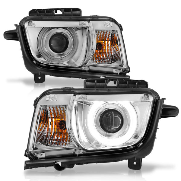 ANZO 2010-2013 Chevrolet Camaro Projector Headlights w/ Halo Chrome (CCFL)