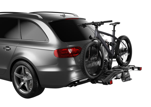 Thule EasyFold XT 2 - Fully Foldable Platform Hitch Bike Rack (Up to 2 Bikes) - Black/Silver