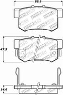 StopTech Performance 00-09 Honda S2000 / 92-07 Accord / 04-10 Acura TSX / 02-06 RSX Rear Brake Pads