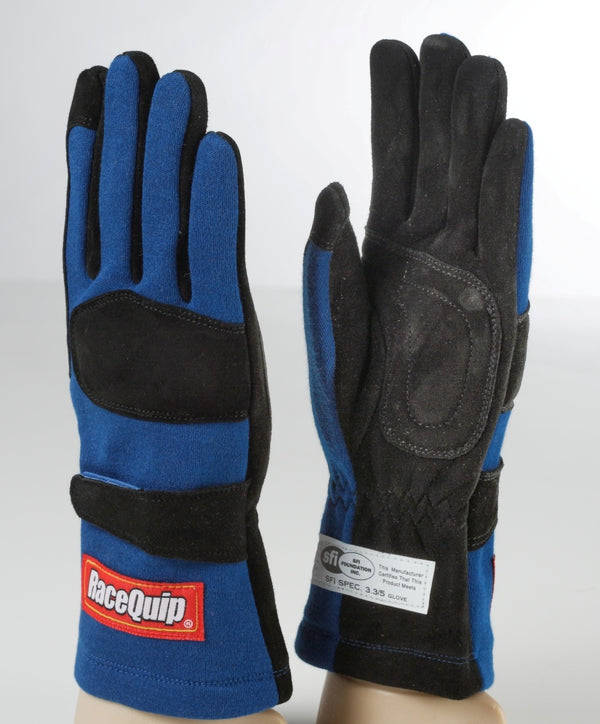 RaceQuip Blue 2-Layer SFI-5 Glove - Small