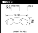 Hawk 06-10 Chevy Corvette (Improved Pad Design) Front HPS Sreet Brake Pads
