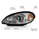 ANZO 2001-2005 Chrysler Pt Cruiser Crystal Headlight Chrome Amber (OE)