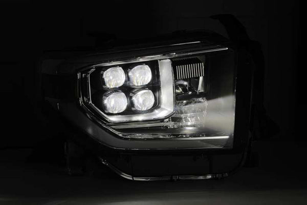 AlphaRex 14-19 Toyota Tundra NOVA LED Proj Headlights Plank Style Gloss Black w/Activ Light/DRL