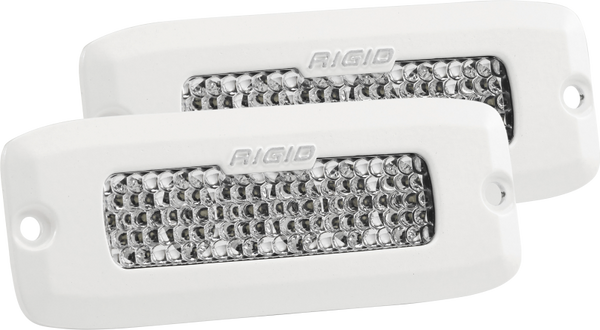 Rigid Industries M-Series -SRQ2 -60 Deg. Lens -White -Flush Mount - Set of 2