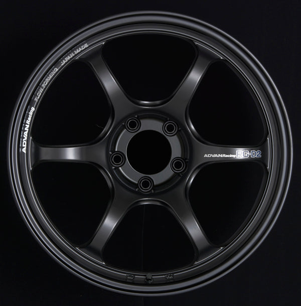 Advan RG-D2 17x7.5 +38 4-100 Semi Gloss Black Wheel