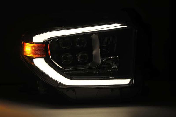 AlphaRex 14-19 Toyota Tundra NOVA LED Projector Headlights Plank Style Chrome w/Activ Light/DRL