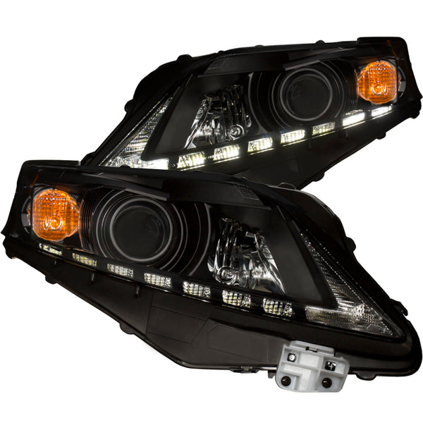 ANZO 2010-2012 Lexus Rx350 Projector Headlights w/ U-Bar Black