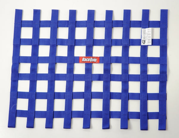 RaceQuip Blue 18in H x 24W SFI Ribbon Window Net