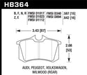 Hawk 2010-2013 Audi A3 TDI HPS 5.0 Rear Brake Pads