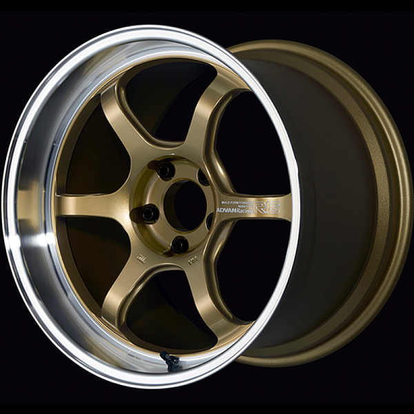 Advan R6 18x9.5 +05 5-114.3 Machining & Racing Brass Gold Wheel