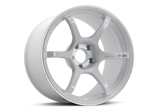 Advan RG-4 18x8.5 +44 5-114.3 Racing White Metallic & Ring Wheel