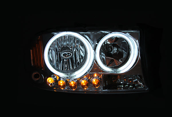 ANZO 1997-2004 Dodge Dakota Crystal Headlights Chrome 1pc