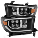 AlphaRex 08-13 Toyota Sequoia NOVA LED Projector Headlights Plank Style Black w/Activation Light