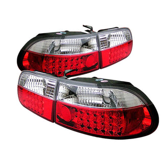 SPYDER AUTO Honda Civic 92-95 3DR HB LED Tail Lights - Red Clear
