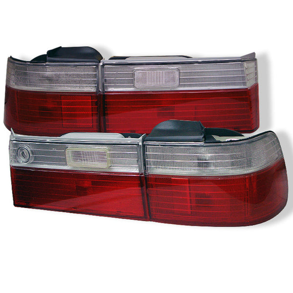 SPYDER AUTO Honda Accord 90-91 4Dr Euro Style Tail Lights- Red Clear