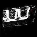 ANZO 2009-2014 Ford F-150 Projector Headlights w/ U-Bar Chrome Amber (HID TYPE) (WITHOUT HID KIT)