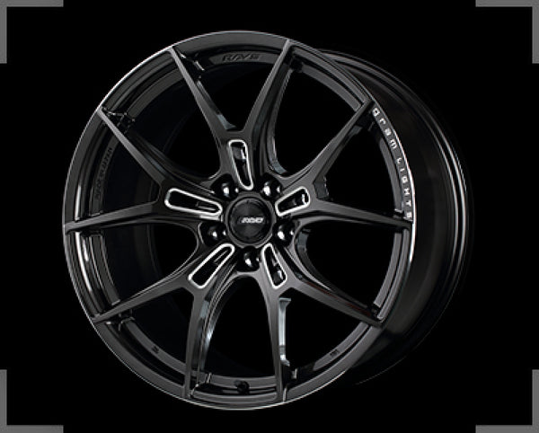 Gram Lights 57FXZ 19x8.0 +45 5-112 Super Dark Gunmetal & Machining Rim Edge DC Wheel