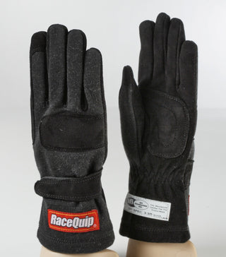 RaceQuip Black 2-Layer SFI-5 Glove Kid - Large K10