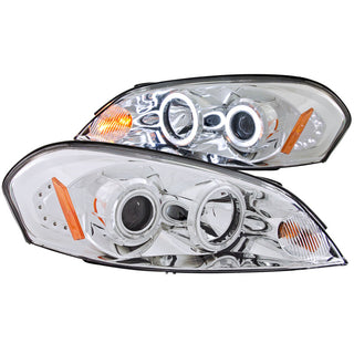 ANZO 2006-2007 Chevrolet Monte Carlo Projector Headlights w/ Halo Chrome